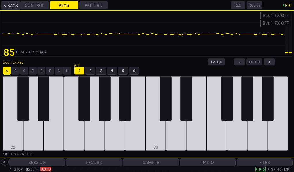 P-6 chromatic keyboard