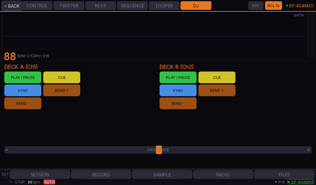 SP-404 DJ mode