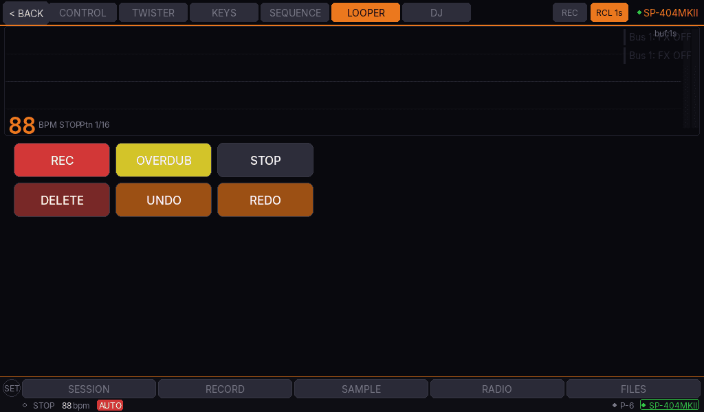 SP-404 looper page