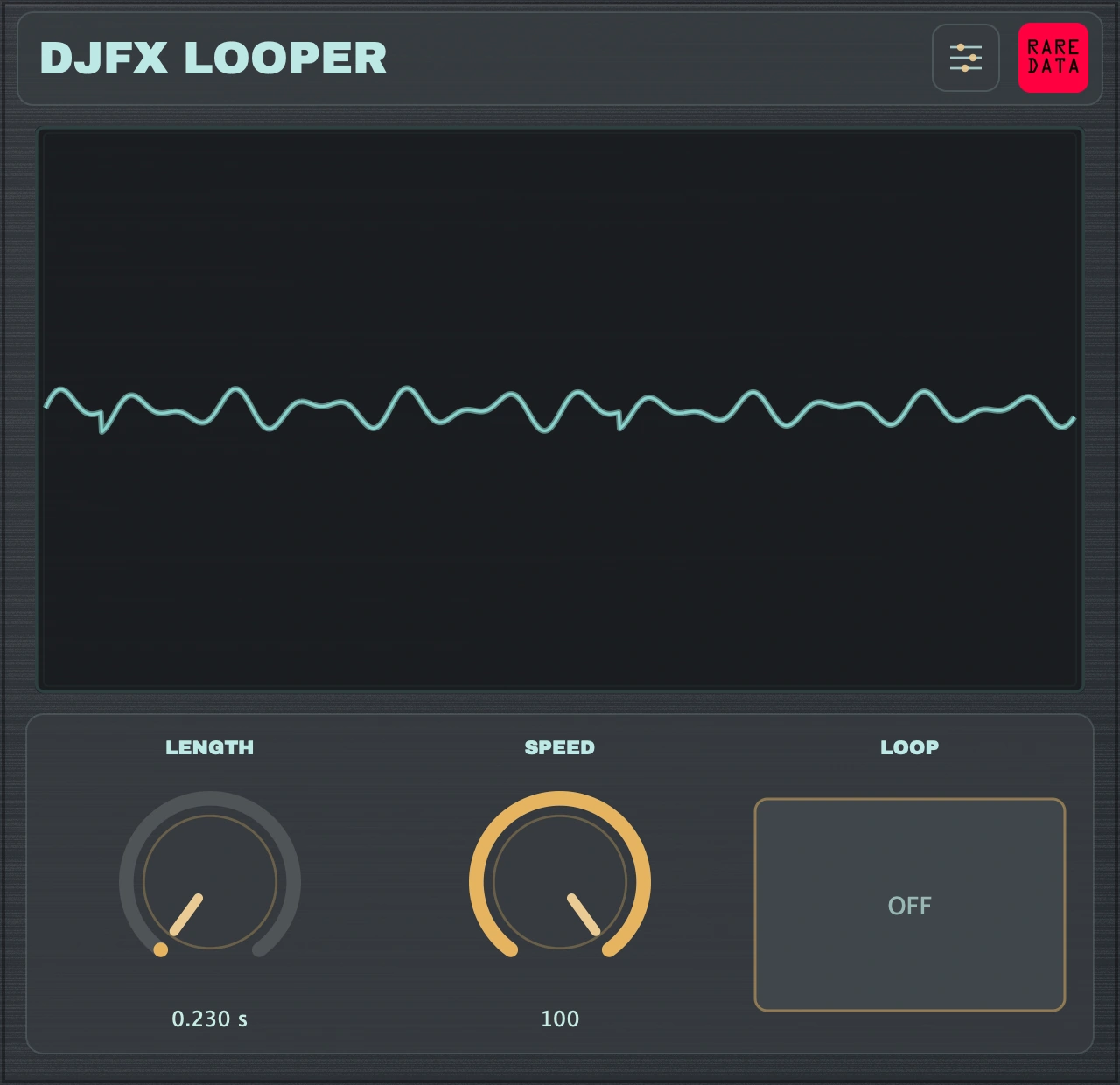 Actual Rare Data DJFX Looper interface