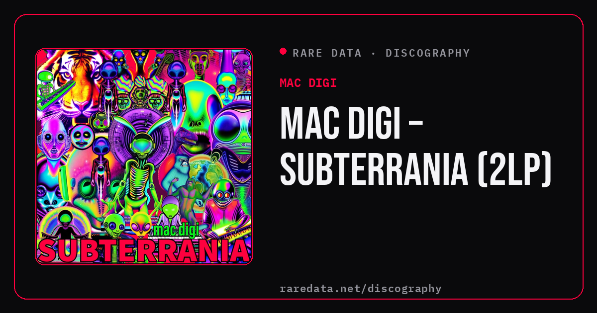 mac digi – SUBTERRANIA (2LP) — mac digi | Rare Data